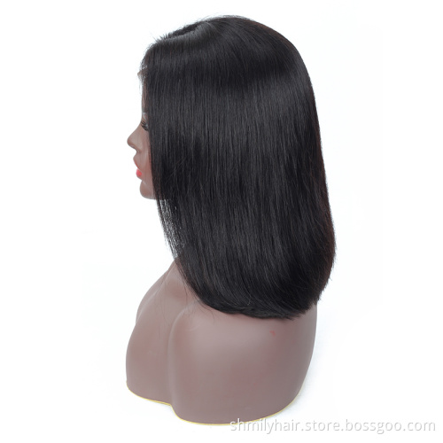 Cheap Straight Short Bob Wig Natural Human Hair Hd Full Transparent Lace Front Wig Raw Indian Virgin Human Hair Lace Frontal Wig